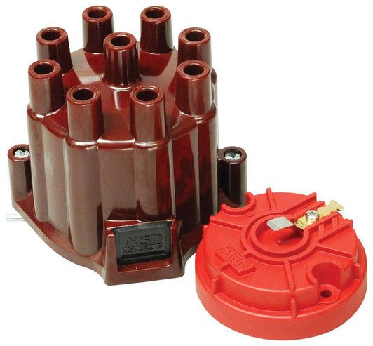MSD IGNITION Dist. Cap & Rotor Kit - MSD/GM Points Style Cap 