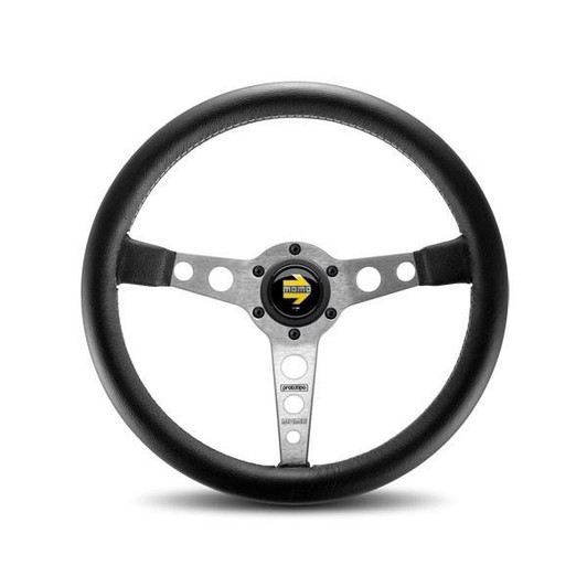 MOMO AUTOMOTIVE ACCESSORIES Prototipo Steering Wheel Leather Silver Spoke 