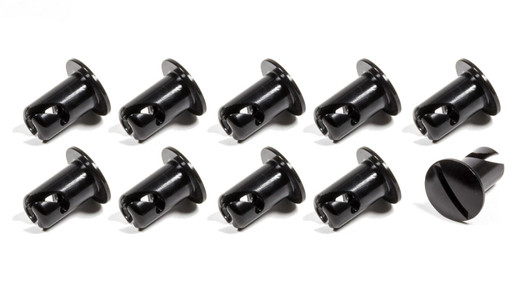 TRIPLE X RACE COMPONENTS Oval Head Button Alum Black .500 Long 10 Pack 