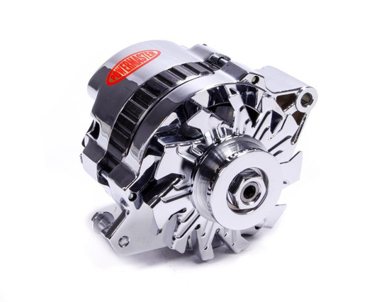 POWERMASTER Chrome 105amp Small Delco Alternator 1 Wire 