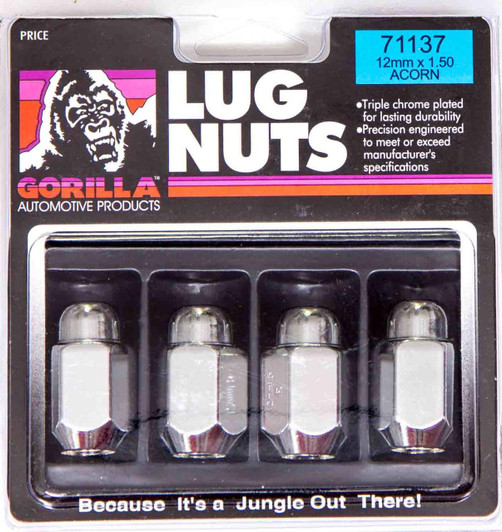 GORILLA 100 Lugnuts 7/16 Acorn 13/16 Hex 