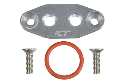 ICT BILLET LS Dual 1/8in NPT Oil Fe Ed Plate LS1 