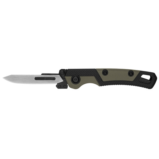  Kershaw Lonerock RBK2, New Skinning and Caping Folding Knife, 2.8 inch Replaceable Surgical Blades, Includes Sheath and Extra Handle 