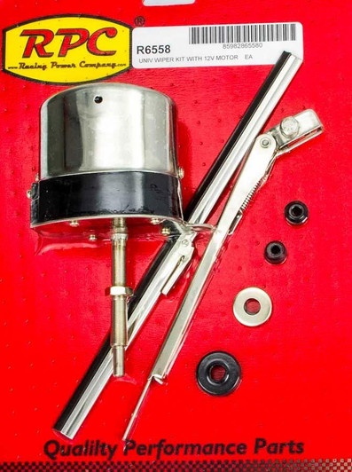 RACING POWER CO-PACKAGED 12v S/S Wiper Motor w/Arm & Blade 
