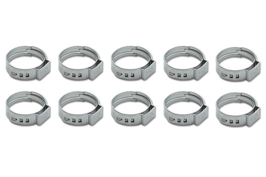 VIBRANT PERFORMANCE Stainless Steel Pinch Cl amps 11.3-13.8mm 10 Pack 