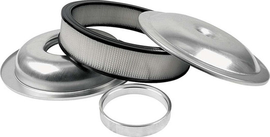 ALLSTAR PERFORMANCE LW 14in A/C Kit Plain 3-1/2in Paper Element 