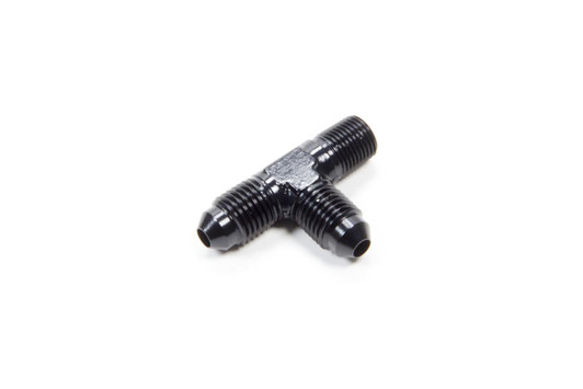 AEROQUIP Alum Run Tee #4 Flare 1/8in Black 