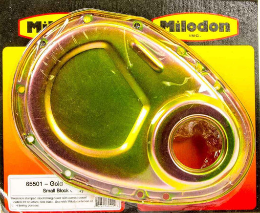 MILODON SBC Timing Cover - Gold 