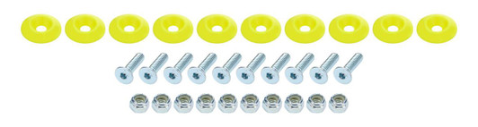 ALLSTAR PERFORMANCE Countersunk Bolt Kit Fluorescent Yellow 10pk 