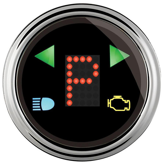 AUTOMETER 2-1/16 Gauge PRNDL+ Black Face Chrome Bezel 