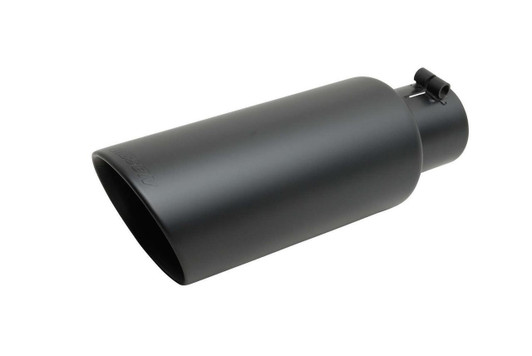 GIBSON EXHAUST Black Ceramic Double Wal led Angle Exhaust Tip 
