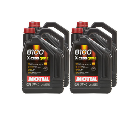 MOTUL USA 8100 X-Cess Gen2 5W-40 Case 4 x 5 Liter 