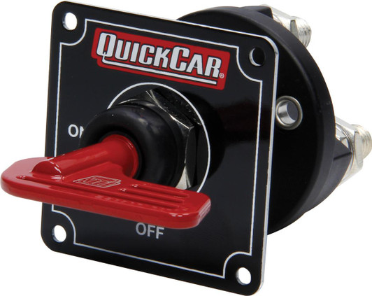 QUICKCAR RACING PRODUCTS Master Disconnect Black w/Removable Red Key 