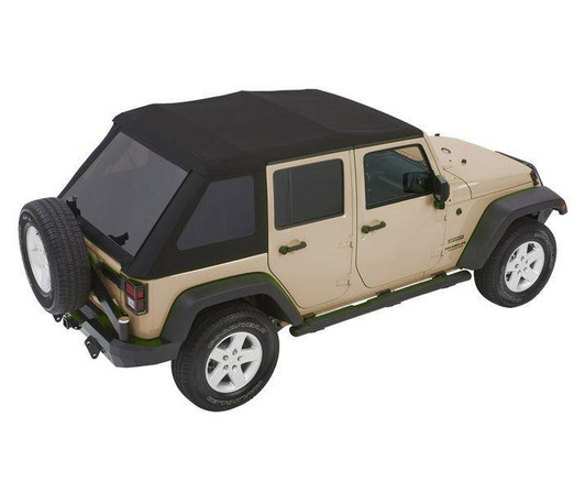 BESTOP Trektop NX Glide Black Twill 07-   Wrangler 4Dr 