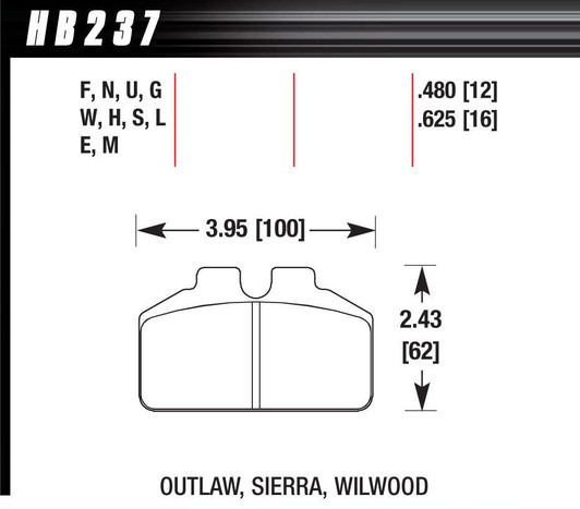 HAWK BRAKE DL Bridgebolt DTC 70 