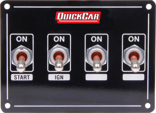 QUICKCAR RACING PRODUCTS Ignition Panel Extreme 4 Switch Dual Ignition 