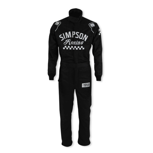 SIMPSON SAFETY Suit Checkers Medium Black SFI 3.2A/5 