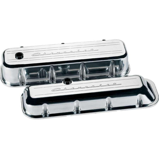 BILLET SPECIALTIES BBC Valve Covers Chevy Logo Short 