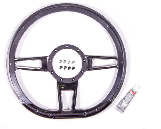 BILLET SPECIALTIES Steering Wheel Formula D-Shaped 14in Contrast 