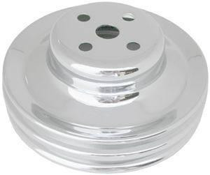 RACING POWER CO-PACKAGED Chrome Ford 289 Water Pump 2V Pulley 