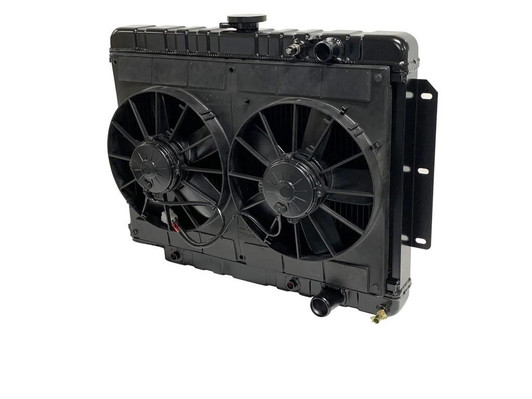 DEWITTS RADIATOR Radiator w/Fans Impala LS 59-64 Auto Trans Blk 