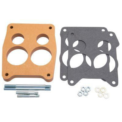 EDELBROCK Carburetor Spacer- 3/4in 4-Hole - Wood 
