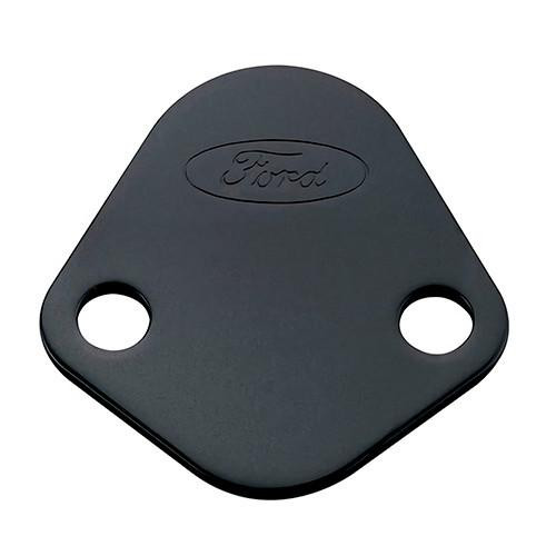 FORD Fuel Pump Block-Off Plate Black w/Ford Logo 