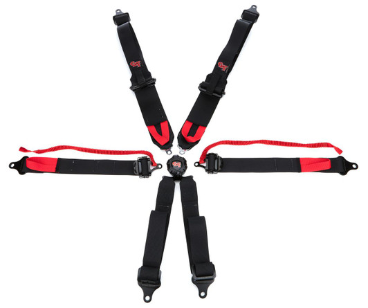 G-FORCE 6pt Harness Camlock Black SFI16.5 HNR 