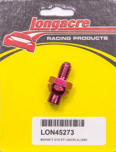LONGACRE Brake Fitting #4-3/16in Bulkhead 