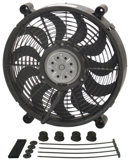 DERALE 14in High Output Electrc Fan Std Kit 