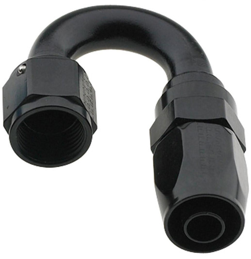 FRAGOLA Hose Fitting #6 180 Deg Pro-Flow Black 