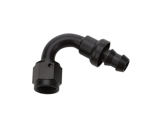 ALLSTAR PERFORMANCE Pushlock Hose End Black 120 Deg Elbow -6 