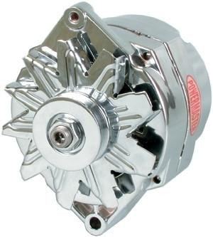 POWERMASTER Chrome Delco 150amp Alternator 1 Wire 