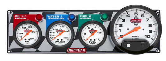 QUICKCAR RACING PRODUCTS 3-1 Gauge Panel OP-WT-FP-Tach 