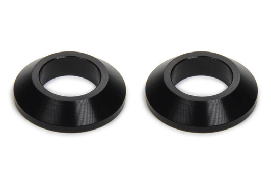 Ti22 PERFORMANCE Tapered Spacers 1/2in ID 1/4in Thick Black 2pk 