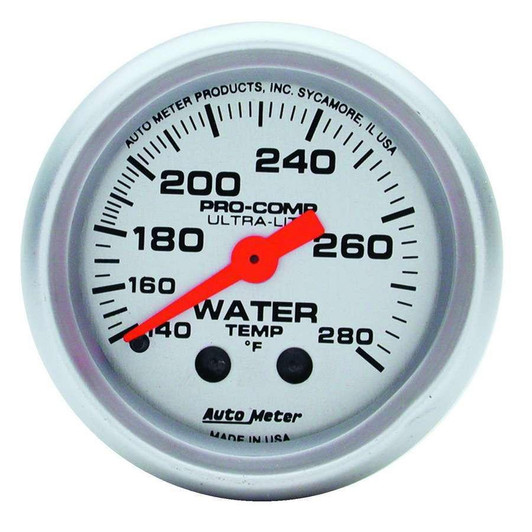 AUTOMETER 2-1/16in U/L Water Temp Gauge 140-280 