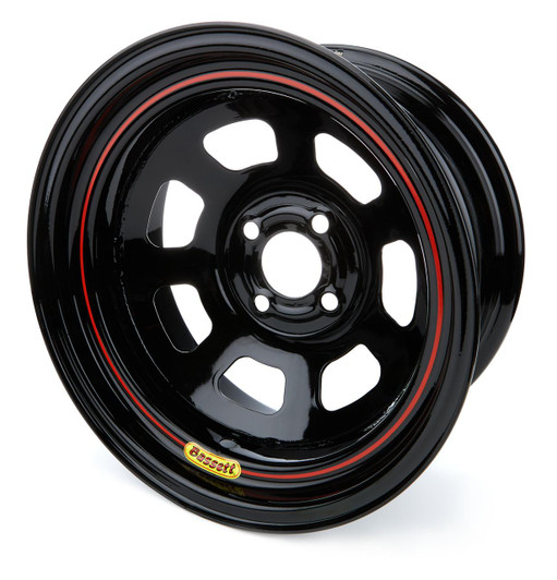 BASSETT Wheel 15x7 4x4.25 2in BS D-Hole Lite Black 