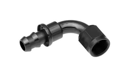 REDHORSE PERFORMANCE 8AN Push Lock Hose End s- Black 90 