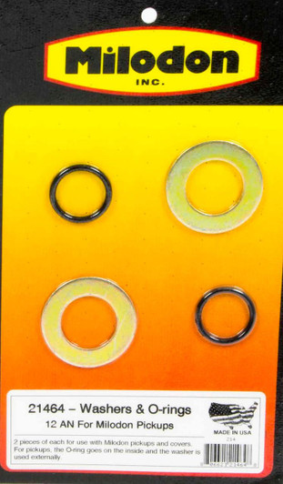 MILODON -12an Large Washers & O-Rings (2-Each) 
