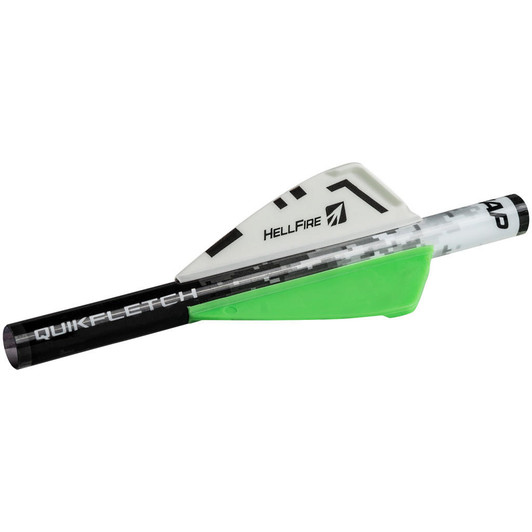 New Archery Products Nap Quikfletch Hellfire White/green/green 2 In. 6 Pk 