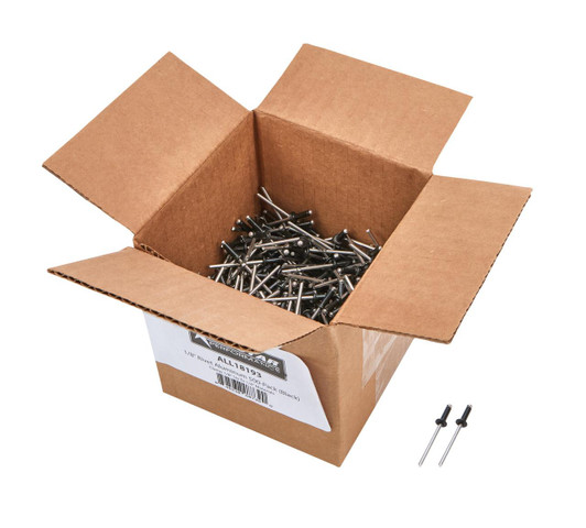 ALLSTAR PERFORMANCE 1/8in Alum Rivet Black 500pk 1/8in-1/4in 