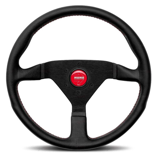MOMO AUTOMOTIVE ACCESSORIES Monte Carlo 320 Steering Leather Red Stich 