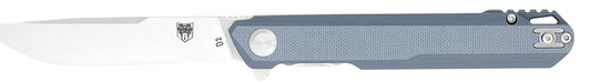 COBRA TEC KNIVES LLC CobraTec Knives CTMONGRY Monarch  3.50" Folding Plain Satin D2 Steel Blade, 4.75" Gray G10 Handle 