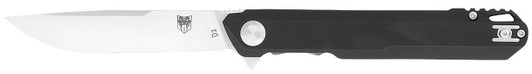 COBRA TEC KNIVES LLC CobraTec Knives CTMONBLK Monarch  3.50" Folding Plain Satin D2 Steel Blade, 4.75" Black G10 Handle 