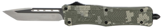 COBRA TEC KNIVES LLC CobraTec Knives MADCCTK1MTNS CTK-1  Medium 3" OTF Tanto Plain D2 Steel Blade/Army DigiCamo Aluminum Handle Features Glass Breaker Includes Pocket Clip 