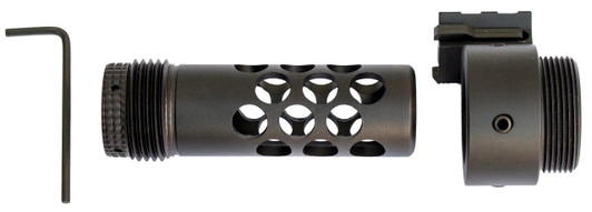 TNW FIREARMS INC TNW Firearms ASRXADPTXXXXBKXX AR-15 Shroud Adapter For ASR, Aluminum w/Black Finish, Includes Additional Barrel Nut 