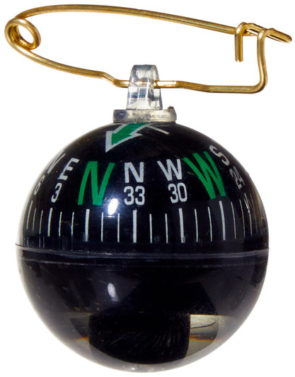  Allen 484 Compass  Black Pin On 1.50" Long Small Includes Safety Pin 