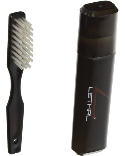 CLEAN CONTROL/LETHAL PROD Lethal 9584671 Prepasted Field Toothbrush Black 4.0" Long Includes Carry Case 