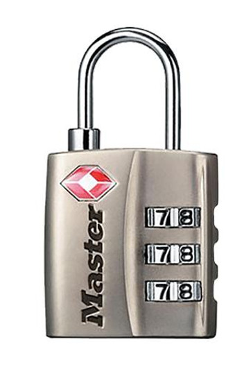  Master Lock 4680DNKL Combination Lock Resettable Open With Combination Nickel Steel 