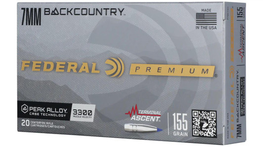 Federal Fed Term Ascent 7mm Bc 155gr 20/200 
